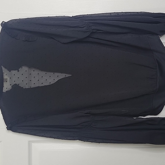 Anthropologie MABLE Label Black Swiss Dot Elegant Women's Bodysuit Sz Small - Picture 10 of 10